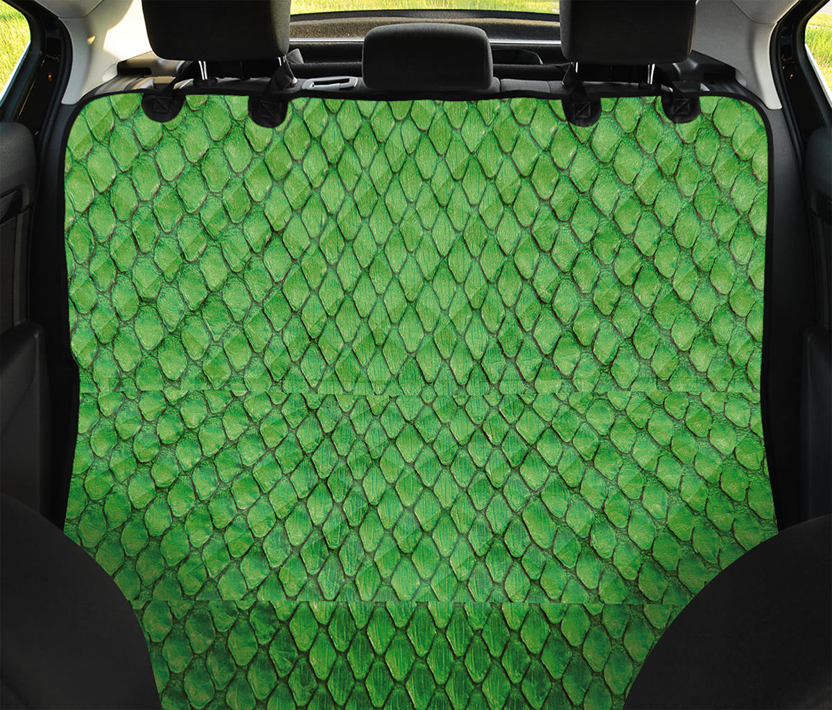 Green Python Snakeskin Print Pet Car Back Seat Cover