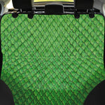 Green Python Snakeskin Print Pet Car Back Seat Cover