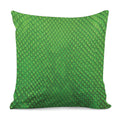 Green Python Snakeskin Print Pillow Cover