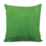 Green Python Snakeskin Print Pillow Cover