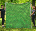 Green Python Snakeskin Print Quilt