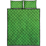 Green Python Snakeskin Print Quilt Bed Set
