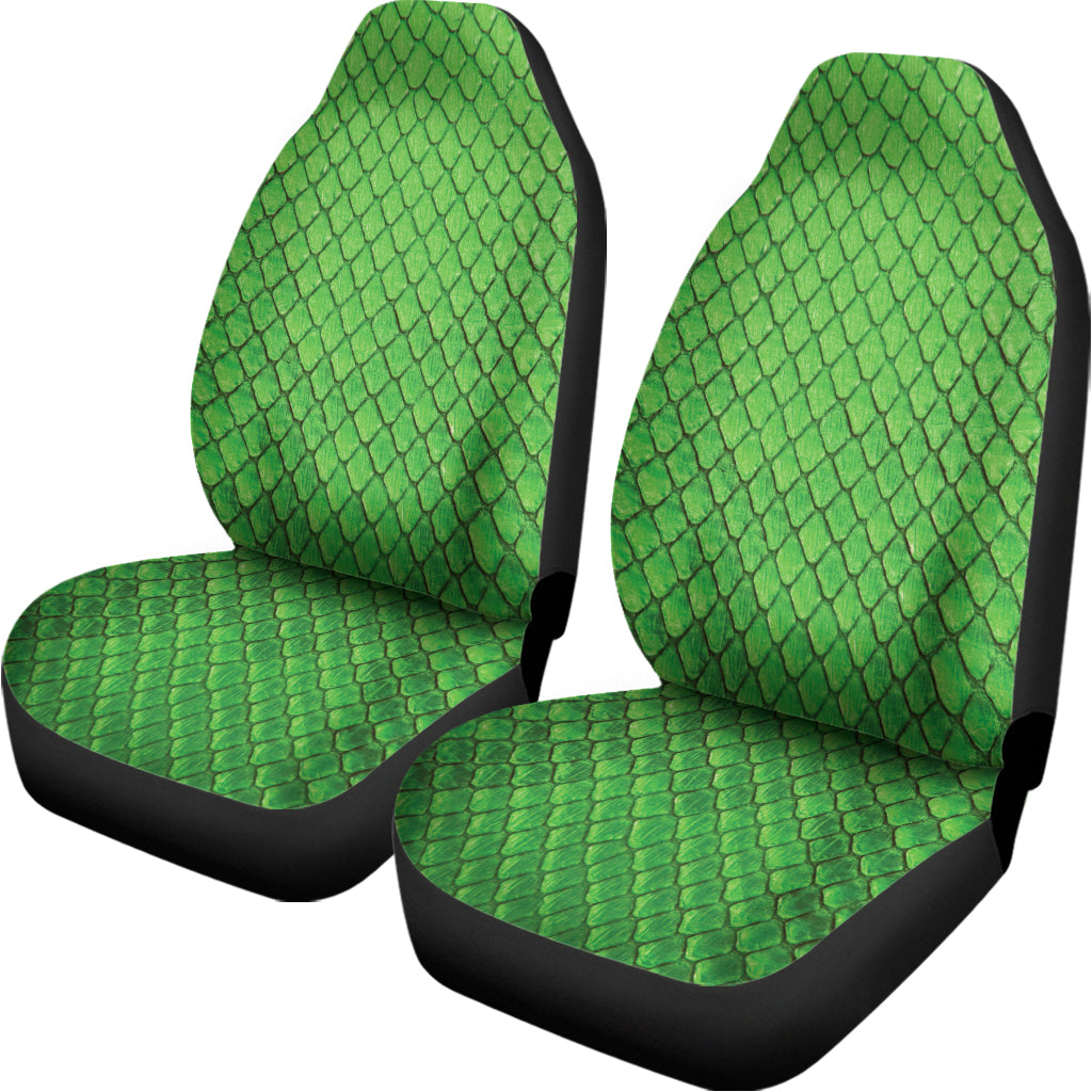 Green Python Snakeskin Print Universal Fit Car Seat Covers