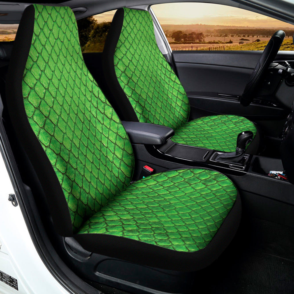 Green Python Snakeskin Print Universal Fit Car Seat Covers