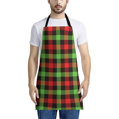 Green Red And Black Buffalo Plaid Print Apron