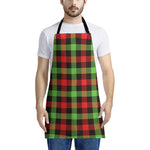 Green Red And Black Buffalo Plaid Print Apron