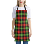 Green Red And Black Buffalo Plaid Print Apron