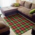 Green Red And Black Buffalo Plaid Print Floor Mat