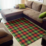 Green Red And Black Buffalo Plaid Print Area Rug
