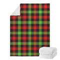 Green Red And Black Buffalo Plaid Print Blanket