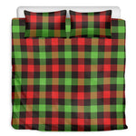 Green Red And Black Buffalo Plaid Print Duvet Cover Bedding Set