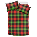 Green Red And Black Buffalo Plaid Print Duvet Cover Bedding Set