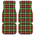 Green Red And Black Buffalo Plaid Print Front and Back Car Floor Mats