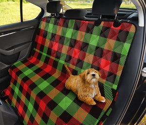 Green Red And Black Buffalo Plaid Print Pet Car Back Seat Cover