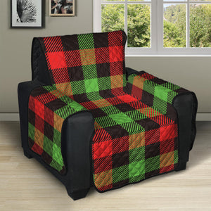 Green Red And Black Buffalo Plaid Print Recliner Protector