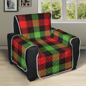 Green Red And Black Buffalo Plaid Print Recliner Protector