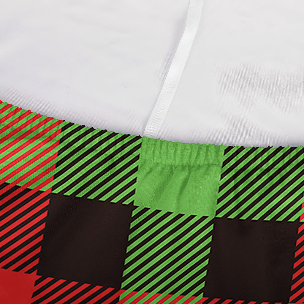 Green Red And Black Buffalo Plaid Print Sofa Cover