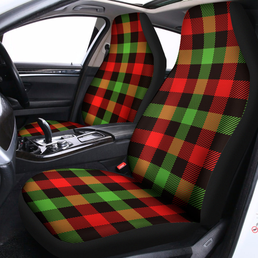 Green Red And Black Buffalo Plaid Print Universal Fit Car Seat Covers