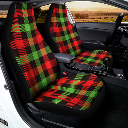 Green Red And Black Buffalo Plaid Print Universal Fit Car Seat Covers