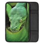 Green Reticulated Python Snake Print Car Center Console Cover