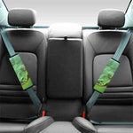 Green Reticulated Python Snake Print Car Seat Belt Covers