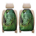 Green Reticulated Python Snake Print Car Seat Organizers