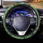 Green Reticulated Python Snake Print Car Steering Wheel Cover