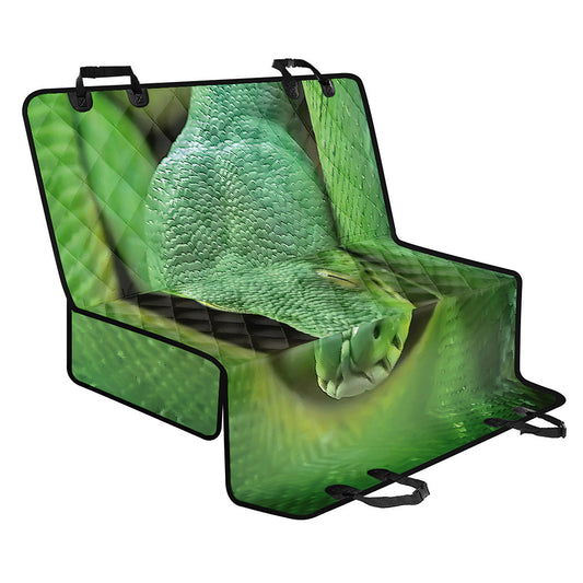 Green Reticulated Python Snake Print Pet Car Back Seat Cover