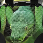 Green Reticulated Python Snake Print Pet Car Back Seat Cover