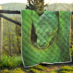Green Reticulated Python Snake Print Quilt