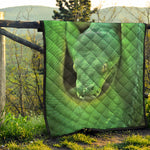 Green Reticulated Python Snake Print Quilt