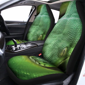 Green Reticulated Python Snake Print Universal Fit Car Seat Covers