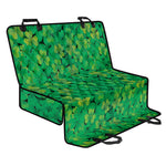 Green Shamrock Leaf Pattern Print Pet Car Back Seat Cover