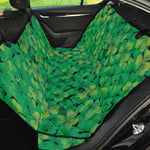 Green Shamrock Leaf Pattern Print Pet Car Back Seat Cover