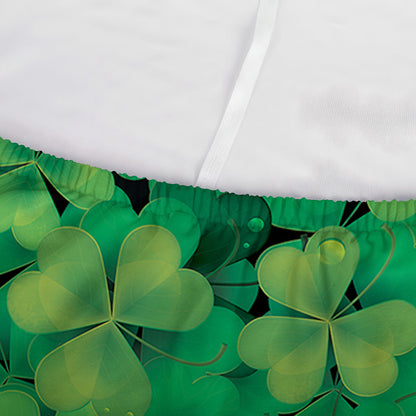 Green Shamrock Leaf Pattern Print Sofa Cover
