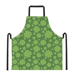 Green Shamrock Plaid Pattern Print Apron
