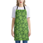 Green Shamrock Plaid Pattern Print Apron
