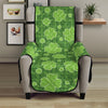 Green Shamrock Plaid Pattern Print Armchair Protector