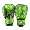 Green Shamrock Plaid Pattern Print Boxing Gloves