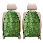 Green Shamrock Plaid Pattern Print Car Seat Organizers
