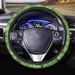 Green Shamrock Plaid Pattern Print Car Steering Wheel Cover