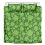 Green Shamrock Plaid Pattern Print Duvet Cover Bedding Set