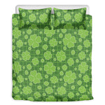 Green Shamrock Plaid Pattern Print Duvet Cover Bedding Set