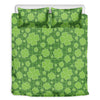 Green Shamrock Plaid Pattern Print Duvet Cover Bedding Set