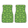 Green Shamrock Plaid Pattern Print Front Car Floor Mats