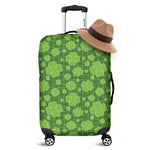 Green Shamrock Plaid Pattern Print Luggage Cover
