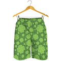 Green Shamrock Plaid Pattern Print Men's Shorts