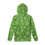 Green Shamrock Plaid Pattern Print Pullover Hoodie