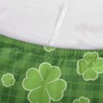 Green Shamrock Plaid Pattern Print Sofa Cover