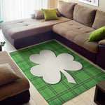 Green Shamrock Tartan Print Area Rug